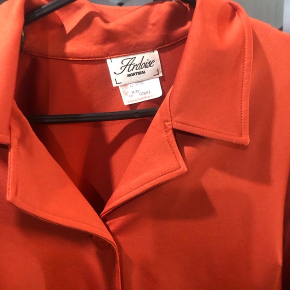 Ardoise Montreal  Rust orange blouse Med - Picture 8 of 10